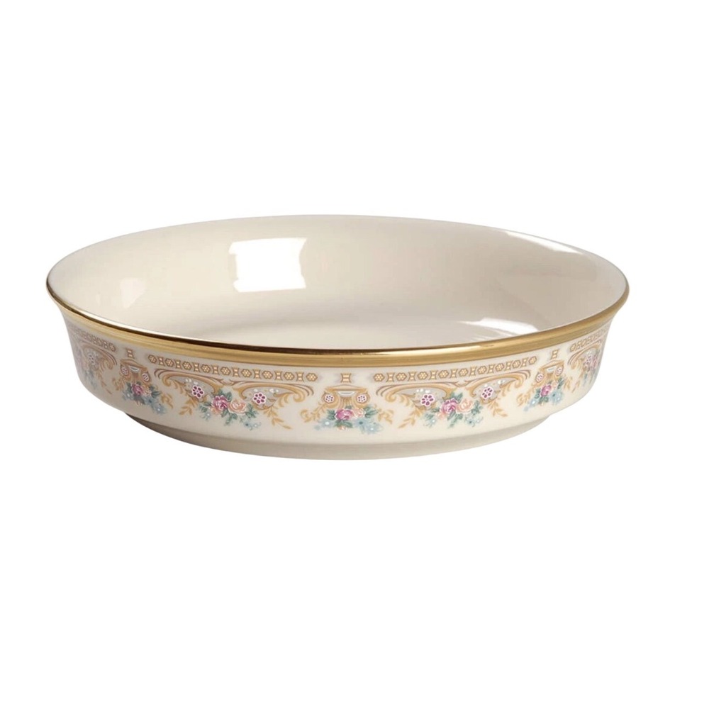 Lenox Versailles Coupe Soup Bowl Ivory Fine China Gold Trim Floral‎ Made in USA